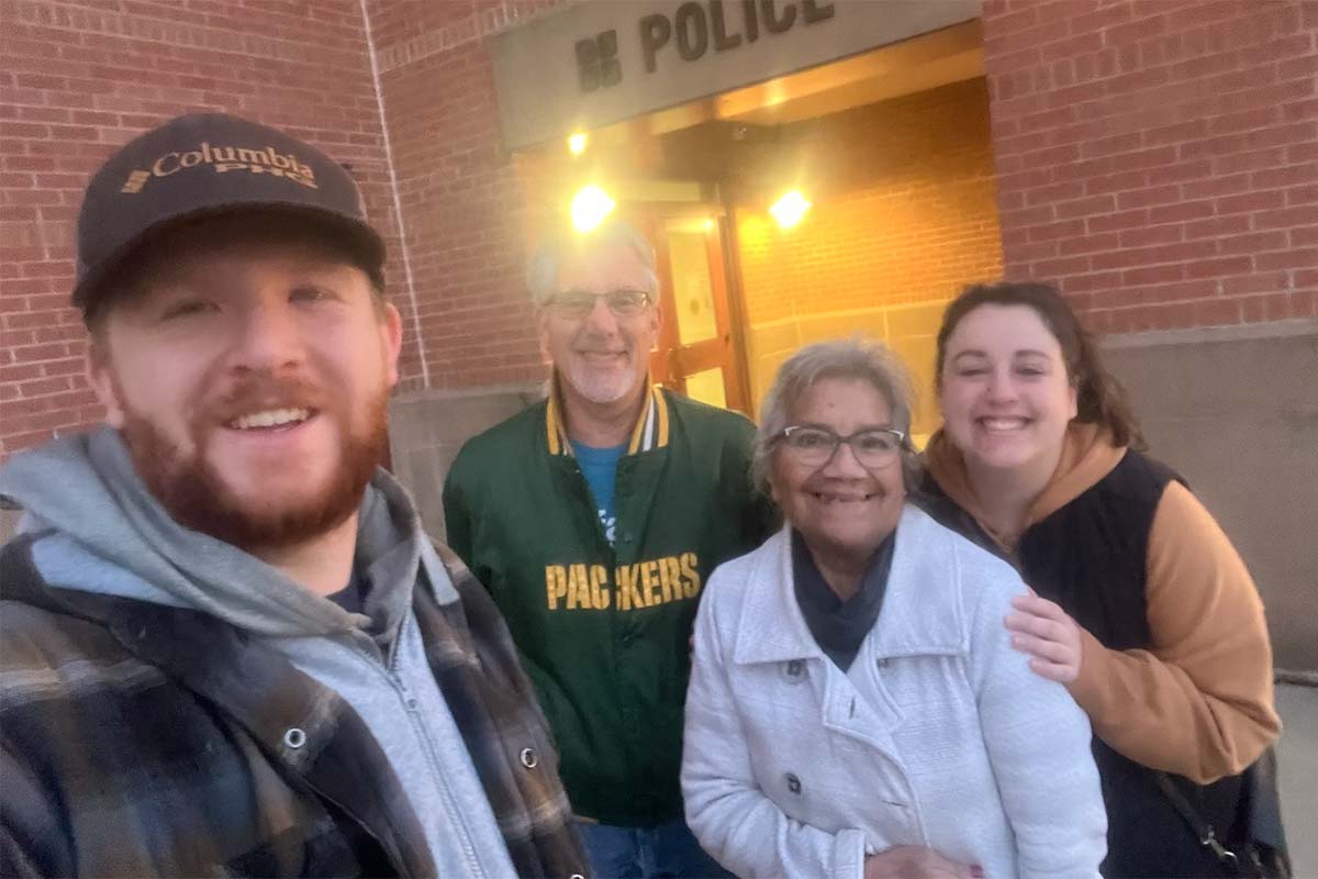 Full & Focused volunteers outside the Fitchburg Police Department